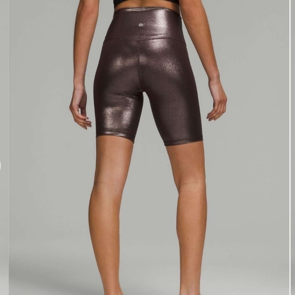 Lululemon Align High-Rise Short 8" *Shine Radiate Foil Print French Press Size 4 - Picture 5 of 15